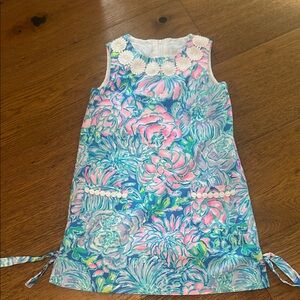 Lilly Pulitzer Kids Dress in Pink and Blue Floral